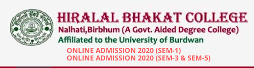 Nalhati Hiralal Bhakat College Merit List 2020 Published