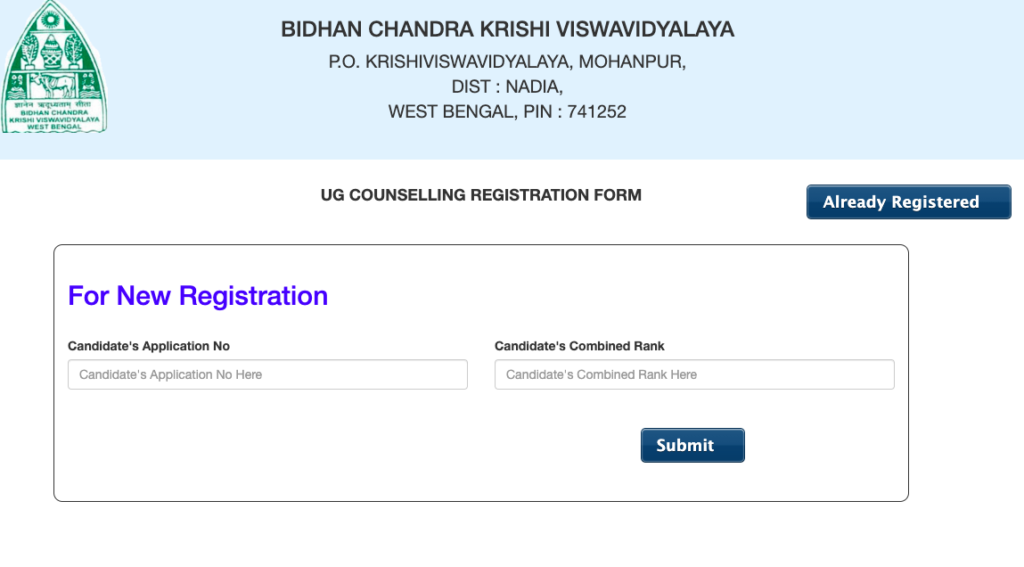 bckv counselling online registration process