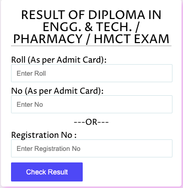 WBSCTE Result 2022 Download Diploma 1st 2nd 3rd 4th 5th 6th Semester Results