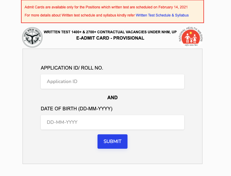 UP NHM Admit Card 2023 Staff Nurse ANM Exam Date