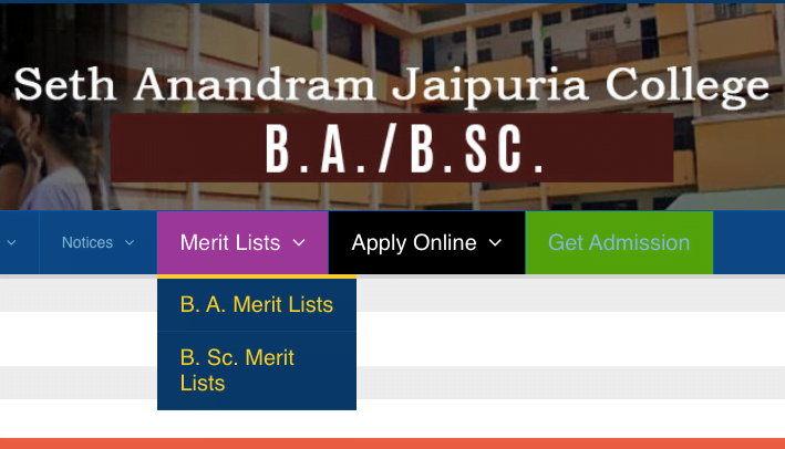 seth anandram jaipuria college admission merit list 2023