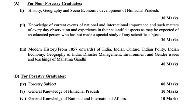 hppsc rfo syllabus 2023 download preliminary screening test & mains Exam syllabus for range forest officer exam