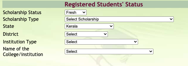 DCE Scholarship Online Registration