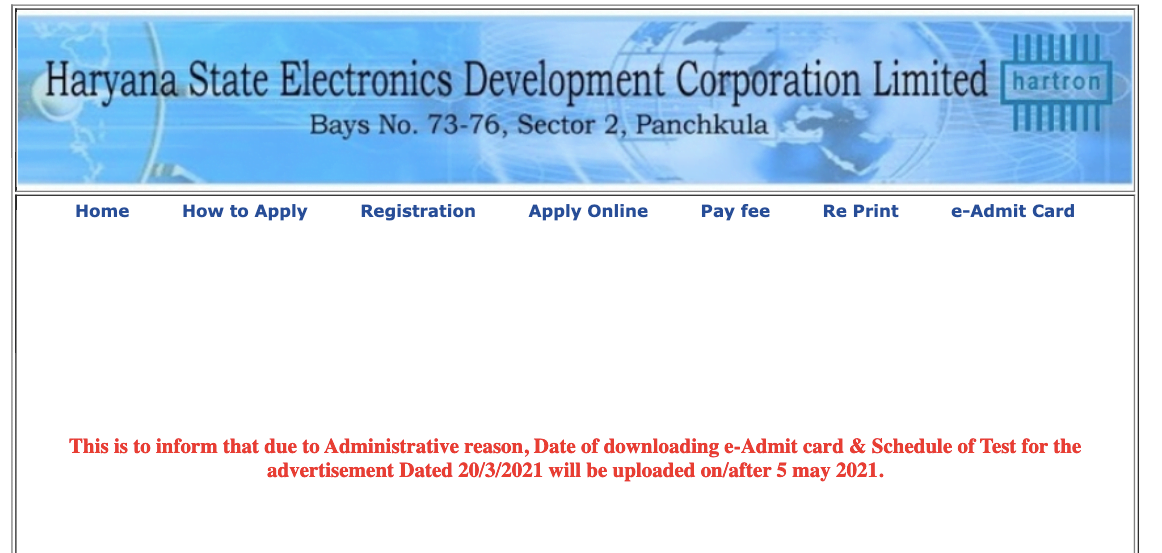 Hartron DEO Admit Card 2023 Exam Date {Published} 9th October