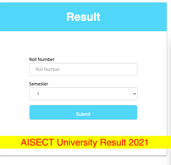 Download AISECT University Result 2023