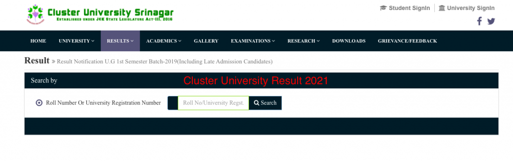 Cluster University Result 2023