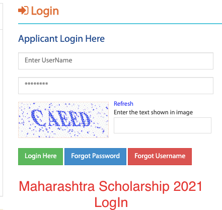 Maharashtra Scholarship 2022 login
