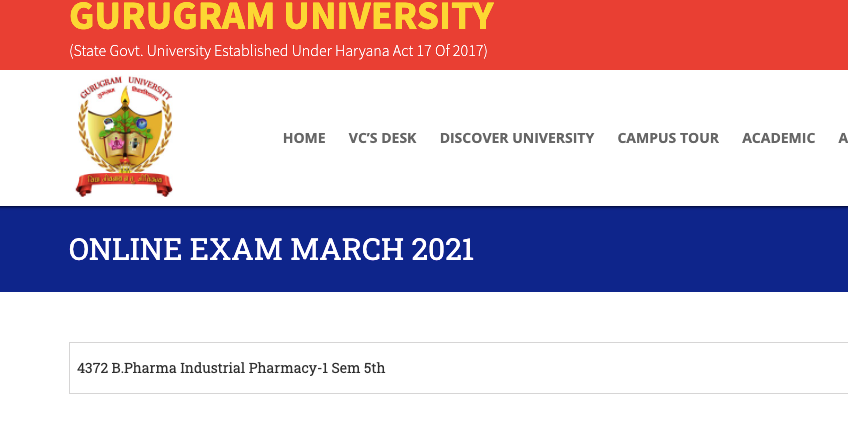 Gurugram University Question Paper