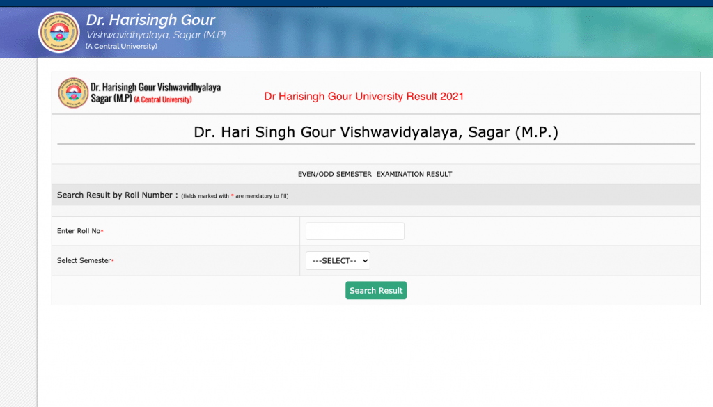 Dr Harisingh Gour University Result 2022 Download Now