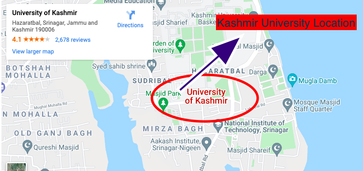 Where is a Kashmir University, How to check University of Kashmir 2022, Kashmir University Examination Result 2022,