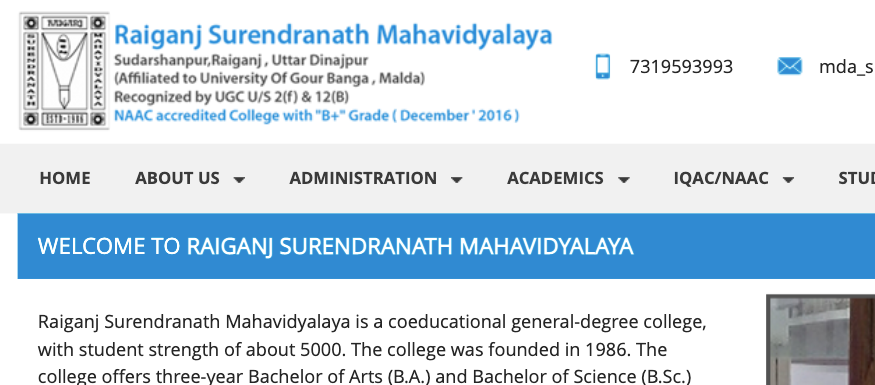 raiganj surendranath college admission 2023 merit list downloading option