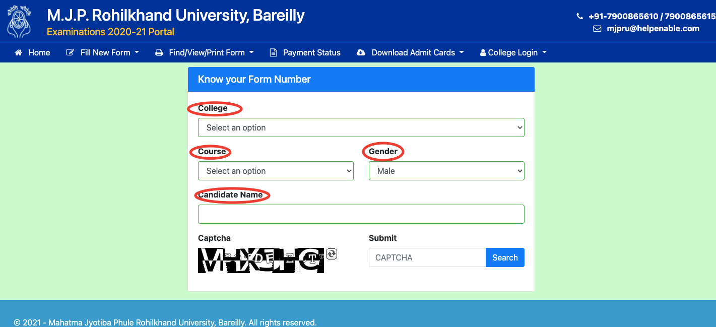 MJPRU Exam Form 2023 UG PG Semester Online Form Available Now