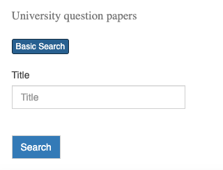 Calcutta University Question Paper; Download