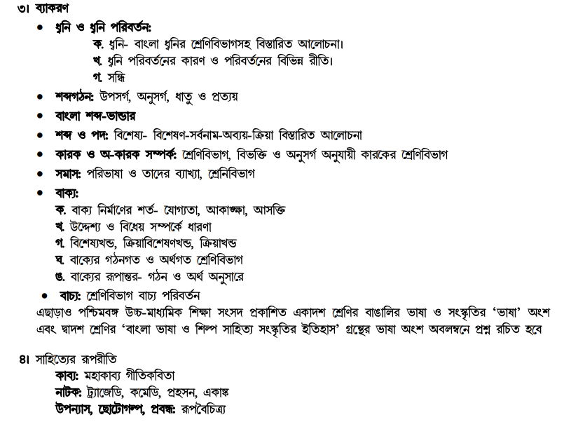 slst bengali class 9 10 teacher syllabus