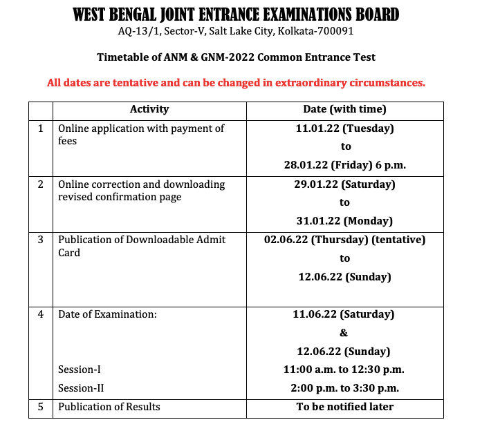 WBJEE ANM GNM Nursing Admit Card 2023 Download Exam Date 2023 WBJEE ANM GNM Nursing Admit Card 2023 Download Exam Date 2023