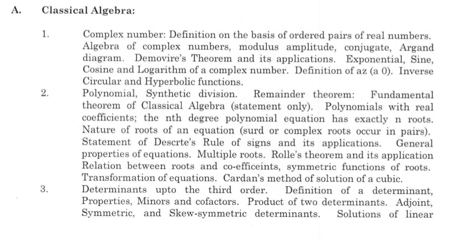 WB SLST Mathematics Syllabus 2025 Class IX-X, XI-XII
