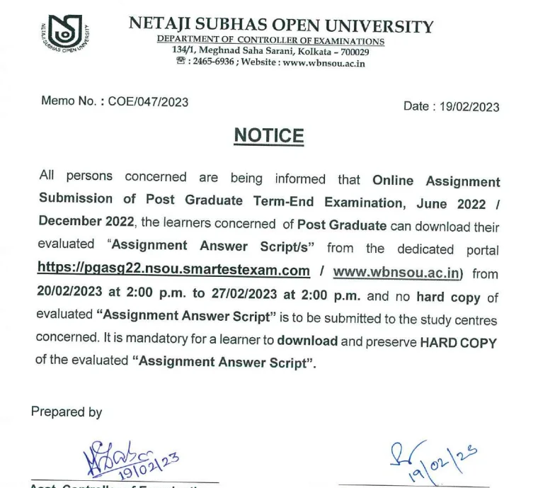 nsou pg assignment answer script (evaluated) download pdf 2024