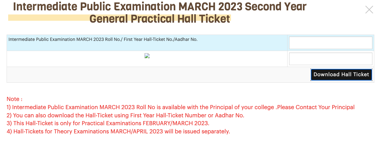 AP Inter Hall Ticket 2023 Download BIEAP intermediate Exam Date 1st 2nd