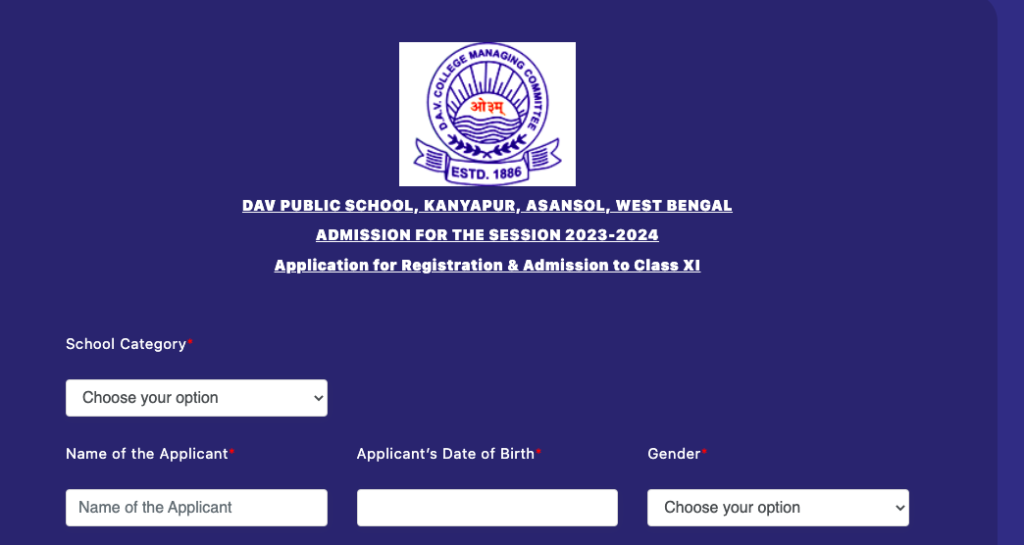 DAV School Admission 2024 Download Application Form, Registration, Fees