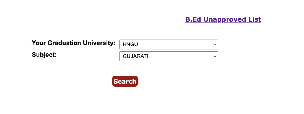 HNGU B.ed Merit list 2024 ; NGU.ac.in Patan Admission List