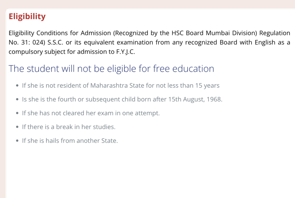 Maniben Nanavati College Merit List 2023 download link pdf