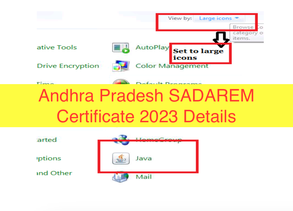 Andhra Pradesh SADAREM Certificate 2023 Details
