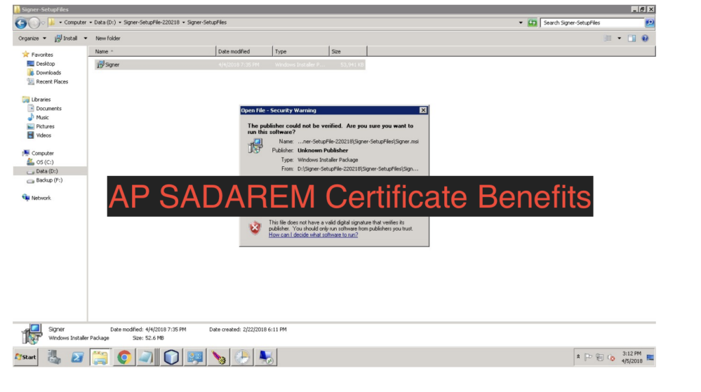 AP SADAREM Certificate Benefits