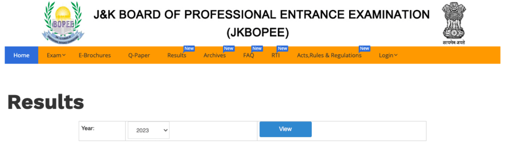 jkbopee nursing entrance exam result 2023 checking link online b.sc nursing date jammu & kashmir