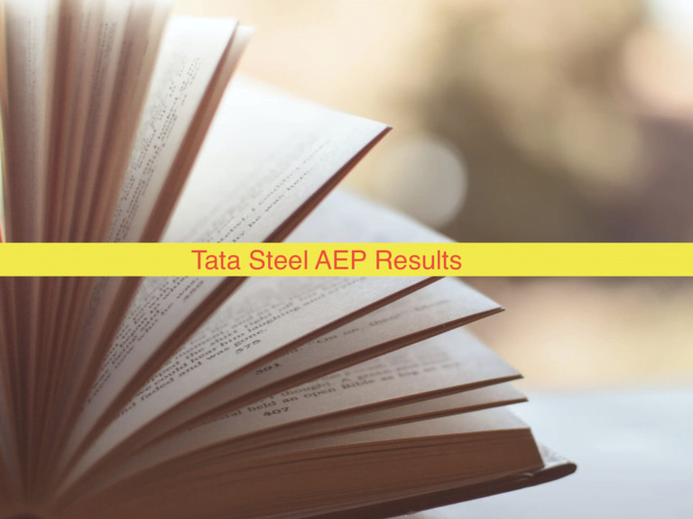 Tata Steel AEP Results 2023 Download Merit List & Cut Off