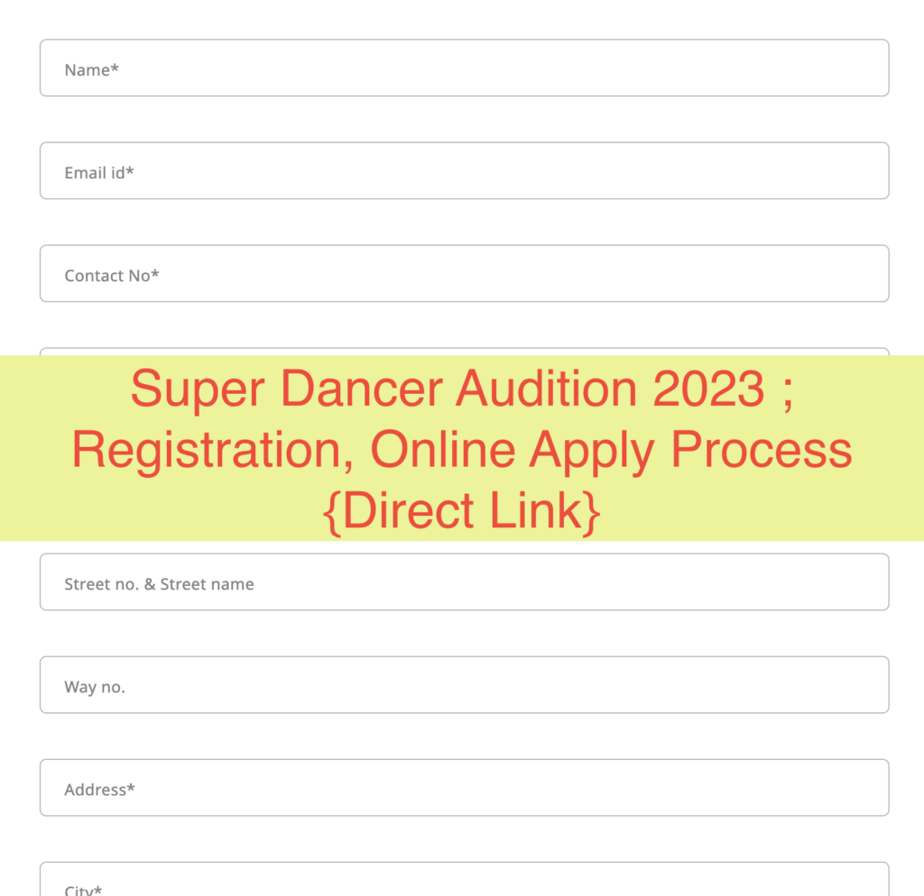 Super Dancer Audition 2023