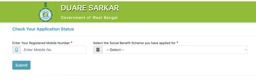Duare Sarkar Registration