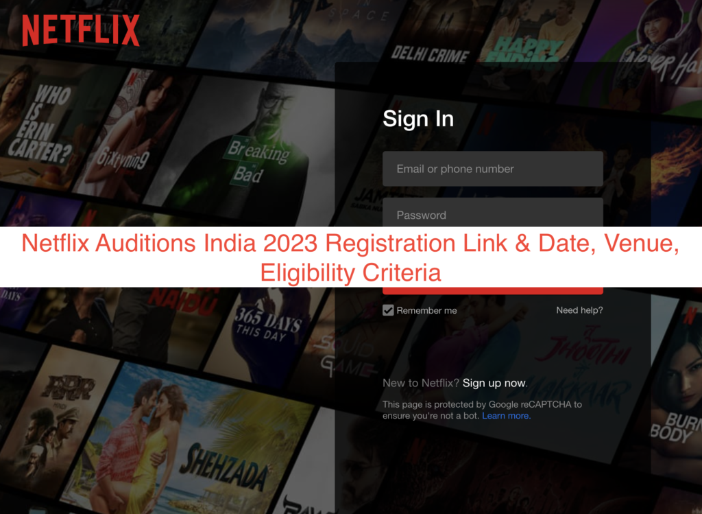 Netflix Auditions India 2023