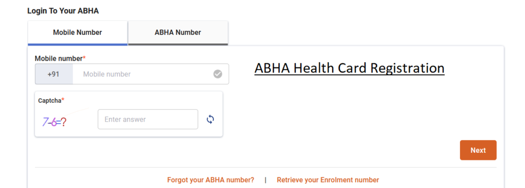 ABHA Health Card Registration