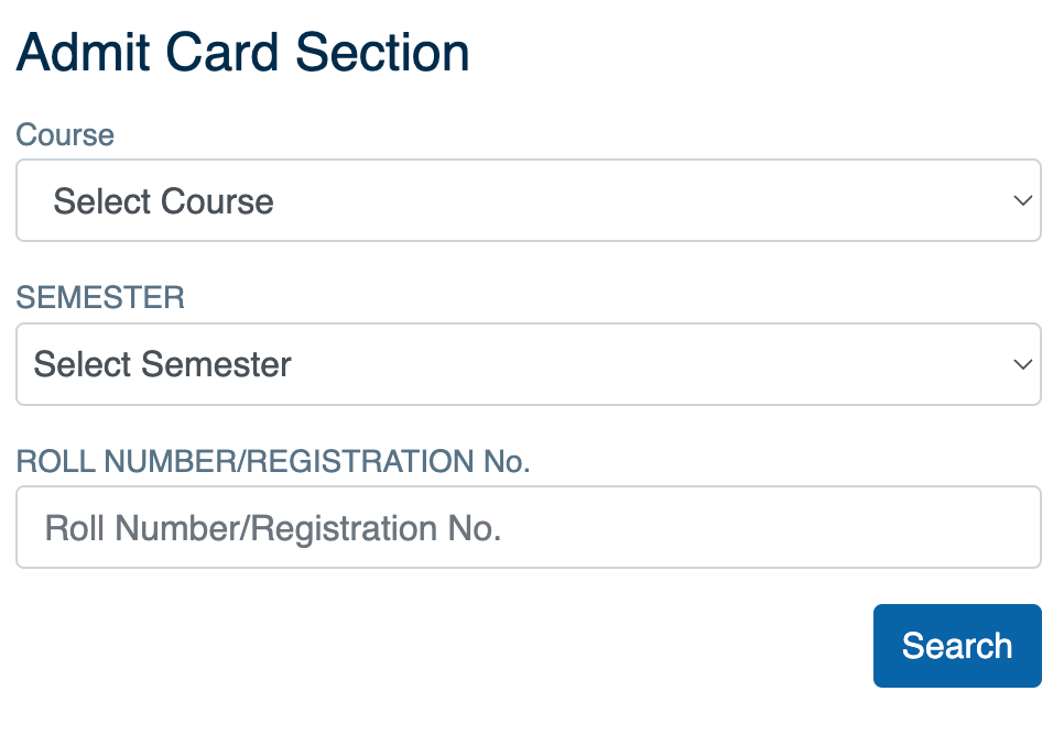 VBU Admit Card 2023