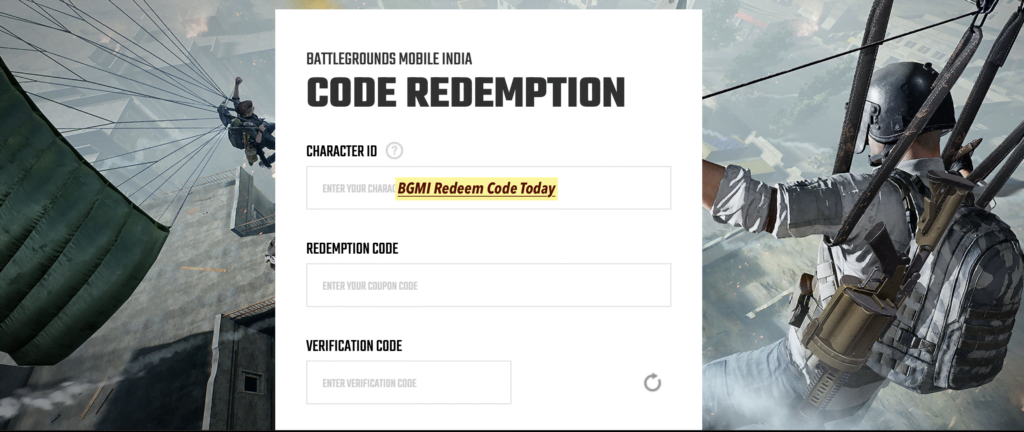 BGMI Redeem Code Today