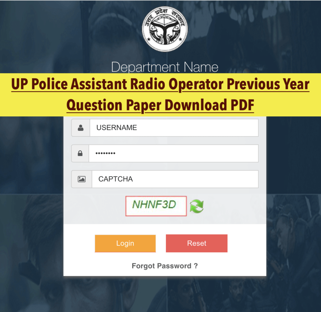 UP Police Assistant Radio Operator Previous Year Question Paper
