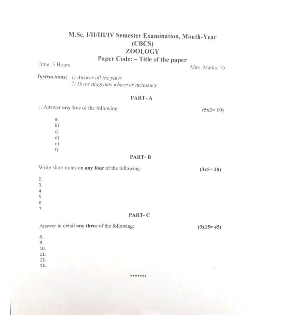 KUD Question Papers