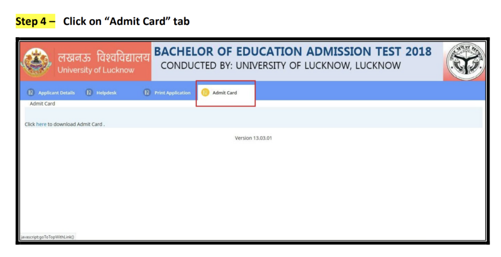 Lucknow University 1st 3rd & 5th Semester Admit Card 