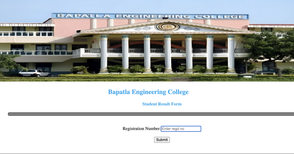 Bapatla Engineering College Results 2024