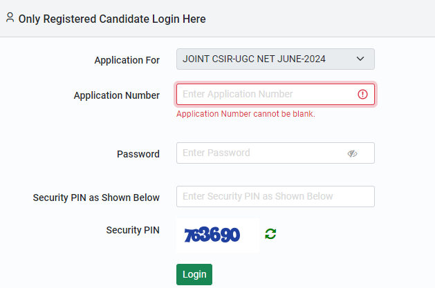 NTA CSIR NET June 2024 Exam Online Form