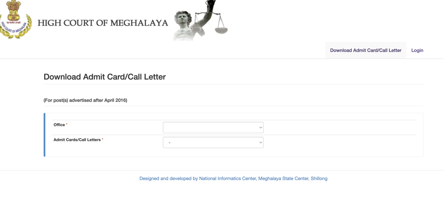 Meghalaya CDHG Admit Card 2024 Download Guardsman & Non Combatant ...