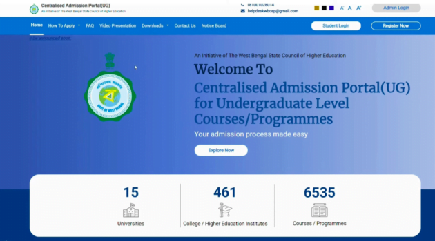 WBCAP 2024: College UG Admission Form Fill Up In West Bengal [Online ...