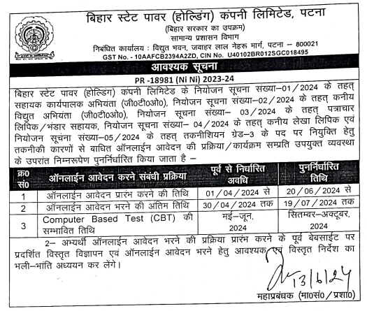 BSPHCL Recruitment 2024