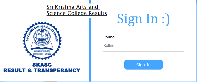 Sri Krishna Arts and Science College Results