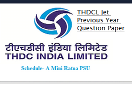THDCL Jet Previous Year Question Paper