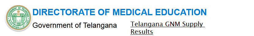 Telangana GNM Supply Results