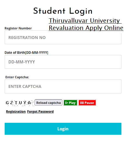 Thiruvalluvar University Revaluation Apply Online 2024 Online Direct ...