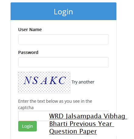 WRD Jalsampada Vibhag Bharti Previous Year Question Paper