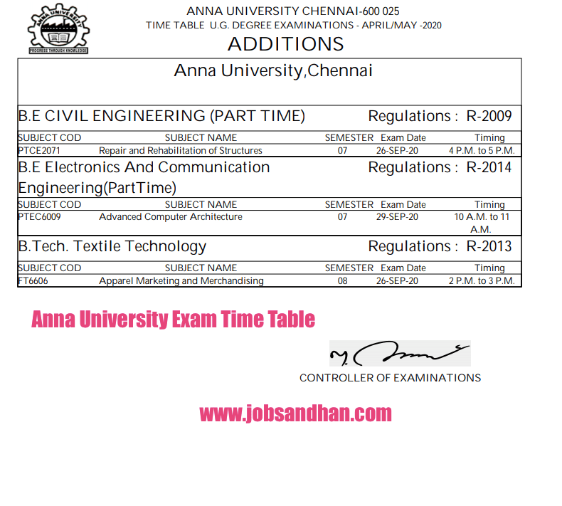 anna university exam time table download 2023 ba bsc bcom 1st 2nd 3rd 4th 5th 6th semestser exams annauniv.edu