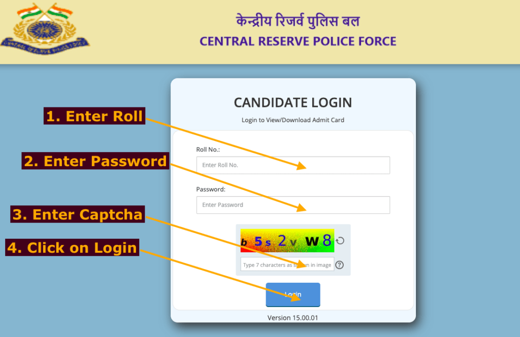 crpf paramedical staff safai karmachari exam admit card 2025 download list, exam date cbt